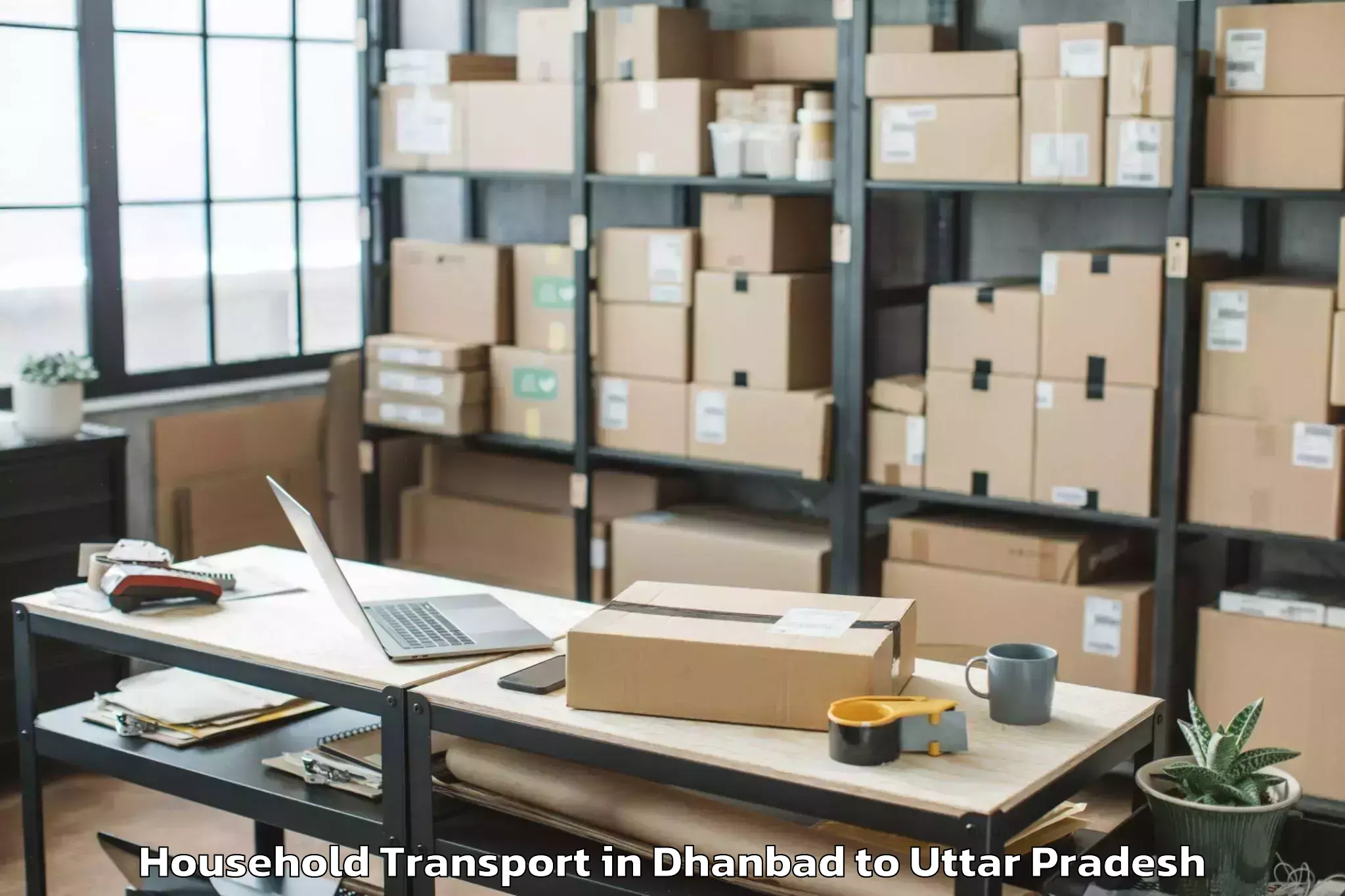 Reliable Dhanbad to Bilthra Household Transport